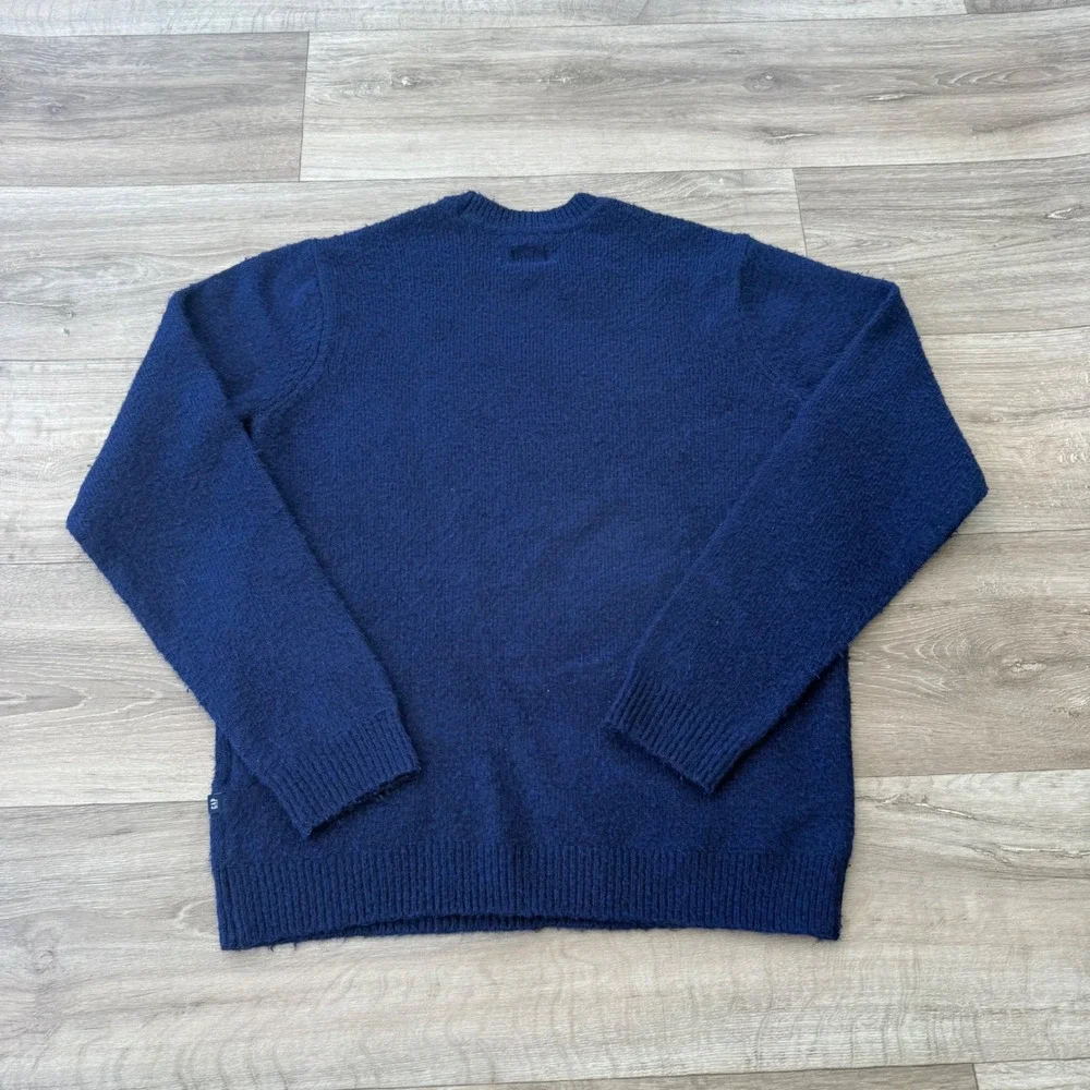 GAP Mens Crewneck Sweater Navy Blue Knit Pullover Long Sleeve Medium 0991
